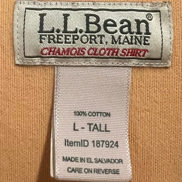 L.L. Bean Chamois Cloth Shirt L-Tall - Picture 4 of 5